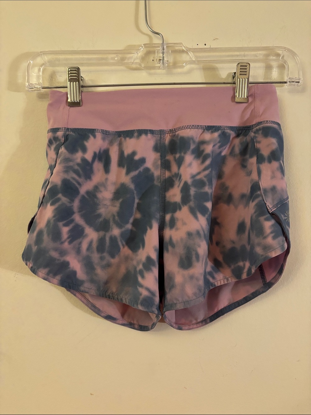 Athleta Pink and Blue Tie-Dye Girls' Athletic Shorts